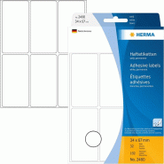 HERMA 192 étiquettes blanches multi-usage, format 34 x 67 mm (32 feuilles 11x17 / cdt) - 4004182024805