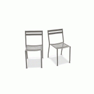 Lot de 2 chaises en métal FLANER - beige