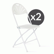 Lot de 2 chaises pliables ajourées