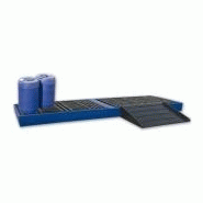 Plate-forme de rétention polyéthylène avec caillebotis - 2x150 litres Plate-forme de rétention polyéthylène avec caillebotis - 2x150 litres