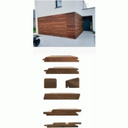 Profil pour  façade en bois thermo-modifié