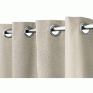 Rideau à œillets pour cabine d'essayage - Coloris lin - 140x260cm - Polyester