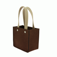 Sac feutrine marron hauteur 14 -
