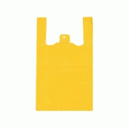 SACS ET SACHETS PLASTIQUES BRETELLES JAUNE 26+12X45 CM