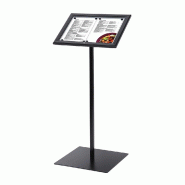 SHOWDOWN Displays Exposiciónate Présentoir Porte Menu Verrouillable 2x A4  MBSCZN2xA4C9005 - noir aluminium MBSCZN2xA4C9005