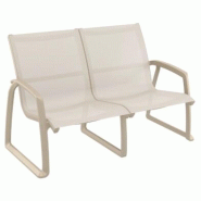 Siesta Canapé lounge de terrasse Pacific taupe – 2 places – polypropylène renforcé - multi-matériau PACIFICSOFALOUNGETAU