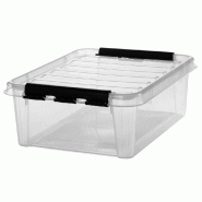 SmartStore Boîte de rangement CLASSIC 20 L, clips: blanc - blanc plastique 7332462074903