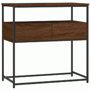 Table console chêne marron 75x40x75 cm bois d'ingénierie Modèle Atlas Studio Pro - 834159