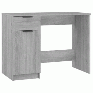 VidaXL Bureau Sonoma gris 100x50x75 cm Bois d'ingénierie Modèle Apex Urbain Plus - 817127