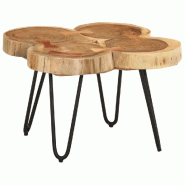 VidaXL Table basse 36 cm 4 troncs bois d'acacia massif Modèle Floriane - 353301