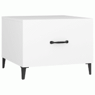VidaXL Table basse avec pieds en métal Blanc 50x50x40 cm Modèle Cascade Chic - 812726