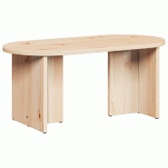 VidaXL Table basse Naturel 80 x 39,5 x 35 cm Bois de pin massif Modèle Zenith Chic - 873541