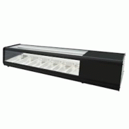 Vitrine réfrigérée pour tapas avec 4 gn 1/3 verre plat - 1455x400x300 mm - 160 W 230/1V - 13R68144 Eurast - inox 13R68144 Vitrine réfrigérée pour tapas avec 4 gn 1/3 verre plat - 1455x400x300 mm - 160 W 230/1V - 13R68144 Eurast - inox 13R68144