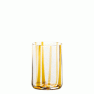 Zafferano Lot De 6 Verres Tumbler Tirache En Verre Coloré Fait À La Main, Teinte Ambre, Design Élégant Et Raffiné Pour Votre Table - orange 80589