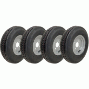 4.80/4.00-8 roues légales, haute vitesse, 400 8, 4ply, 100mm PCD - jeu de 4 4.80/4.00-8 roues légales, haute vitesse, 400 8, 4ply, 100mm PCD - jeu de 4