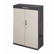 Armoire murale 2 portes, noir, 900 mm x 250 mm x 602 mm - 1495CD60BK