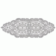 Aulica Chemin de table argent dentelle - argenté 220901