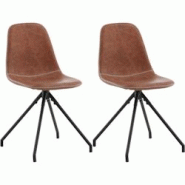 Chaise pivotante en polyuréthane Polar (Lot de 2) Venture Home - marron 3700866352820 Chaise pivotante en polyuréthane Polar (Lot de 2) Venture Home - marron 3700866352820