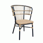 Chaise swan en rotin tressage nylon style naturel pour extérieur - tigaone - 3701680323362