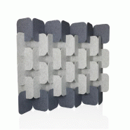Cloison acoustique FLEXMIUT PLUG PET lot de 6 163 × 170 × 25 cm gris/gris clair hjh OFFICE - gris polyester 892010 Cloison acoustique FLEXMIUT PLUG PET lot de 6 163 × 170 × 25 cm gris/gris clair hjh OFFICE - gris polyester 892010