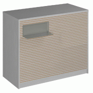 Comptoir Vertigo H T01nat. Spl.Gauche L120cm 2tabl.Couliss.4tab.Amovib.Noyercl