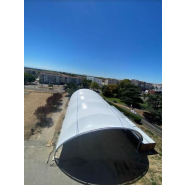 Couverture de plateau sportif  47 m x 25 m - Normandie Structures Couverture de plateau sportif  47 m x 25 m - Normandie Structures