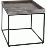 Décoshop26 - Table d'appoint table basse bout de canapé en bois de paulownia gris foncé et métal 60x60x60cm MED04077 - gris 3000397369602 Décoshop26 - Table d'appoint table basse bout de canapé en bois de paulownia gris foncé et métal 60x60x60cm MED04077 - gris 3000397369602
