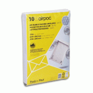 Enveloppe bulle 25x35cm - Paquet de 10 - Papier kraft blanc certifié FSC-Mixte