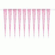 Guirlande de fanions chiffre rose & argenté 100 - 83459