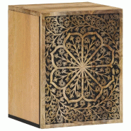 Helloshop26 - Armoire murale de salle de bain 38 x 33 x 48 cm avec grand espace de rangement style rétro en bois massif manguier 02_0047287 - Bois ma