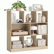 Helloshop26 - Bibliothèque ouverte étagère de rangement sur pieds dimensions: 97,5 x 30 x 100 cm  beige 12_0004278 - 3000222411674
