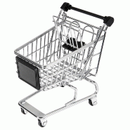 Mini chariot acier chromé 13x13,5x9,5cm - par 6