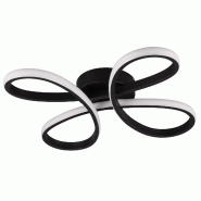 Plafonnier LED, 2600lm, 3000K, Variateur 3 niveaux - Noir - Trio - Fly - noir métal 4017807600834
