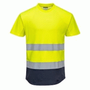 Portwest - Tee-shirt manches courtes MeshAir bicolore HV Jaune / Bleu Marine Taille S - S 5036108319916 Portwest - Tee-shirt manches courtes MeshAir bicolore HV Jaune / Bleu Marine Taille S - S 5036108319916
