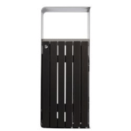 Rossignol - Corbeille 110L ARTRI ALU - déchets gris - gris aluminium 54922 Rossignol - Corbeille 110L ARTRI ALU - déchets gris - gris aluminium 54922