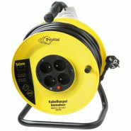 PROFILE Enrouleur de chantier - 50 m - 3G1.5mm² - 4 prises - jaune - 035-1071157