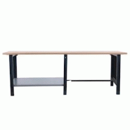 PROREGAL Etabli BUFFALO WOOD | HxLxP 86,5x260x75cm | Capacité de Charge 1000kg | Anthracite - noir métal PR_RS157-85 PROREGAL Etabli BUFFALO WOOD | HxLxP 86,5x260x75cm | Capacité de Charge 1000kg | Anthracite - noir métal PR_RS157-85