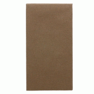 Serviette intissé épais chocolat 1/8 40x40cm - par 750