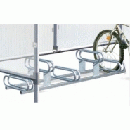Supports et appuis pour vélos - parking 5 vélos en acier galvanisé avec emplacements décalés en hauteur Supports et appuis pour vélos - parking 5 vélos en acier galvanisé avec emplacements décalés en hauteur