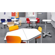 Table combinée en trapèze de 1,20 mètres, empilable et démontable