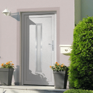 Vidaxl porte d'entrée blanc 88x200 cm pvc 3187891