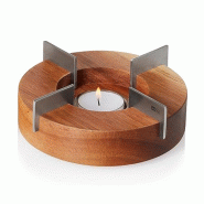 ADHOC Réchaud Et Chauffe-plats 14.5 Cm Bois D'acacia Et Acier Inoxydable TK48 - beige 4037571395538