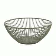 APS Corbeille -SVART- en smoke green Ø 20 cm, H : 8 cm - vert métal 30471