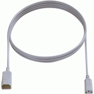 BACHMANN Câble prolongateur H05VV-F 3G1,0mm², C14 / C13 , gris, 3 m
