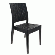 Chaise empilable d'extérieur en résine Florida coloris gris foncé