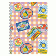 Clairefontaine Lot de 4 Cahier Dolce Amore A4, 148p./74 feuilles 90 g/m² reliure intégrale, couv. Pelliculée, visuels assortis (2), ligné + marge