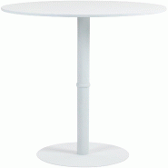 CLP Table haute Hereford ronde Blanc / Blanc/75 cm - blanc Bois manufacturé 324943