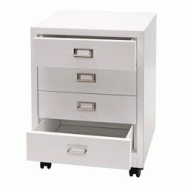Décoshop26 - Caisson à tiroirs meuble de bureau 55 x 40 x 41 cm 4 tiroirs en acier blanc 04_0008266 - blanc 3000262513727 Décoshop26 - Caisson à tiroirs meuble de bureau 55 x 40 x 41 cm 4 tiroirs en acier blanc 04_0008266 - blanc 3000262513727
