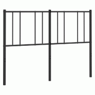 Décoshop26 - Tête de lit accessoire couchage chambre à coucher meuble 135 cm métal noir TDL0202438 - noir 3000554088001