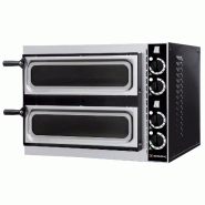 Four à pizza professionnel PO-1+1/32 avec 2 chambres de cuisson, sole en pierre réfractaire, puissance 3200W, dimensions 615x505x430 mm | Sammic - g_0
